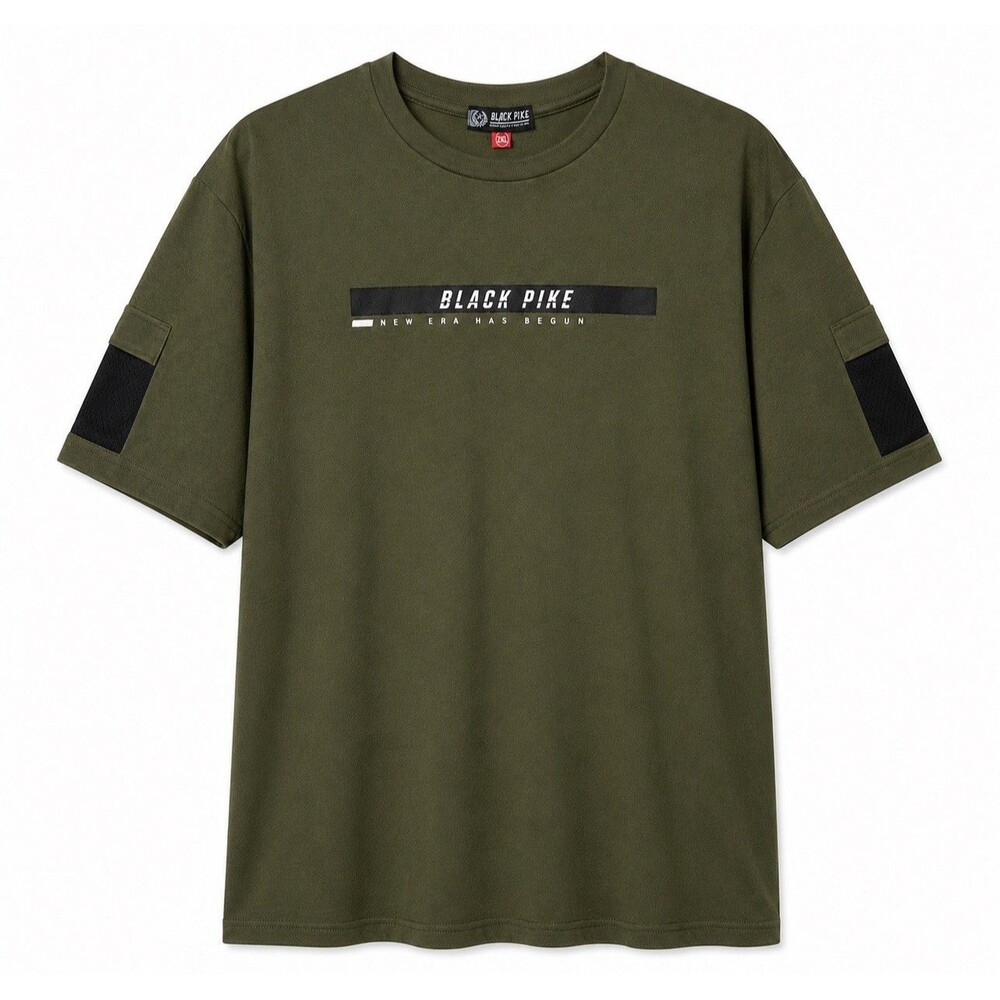 Black Pike Shirt Men's 2XL Green Mountain Bear Graphic Crew Tee Outdoor Hiking